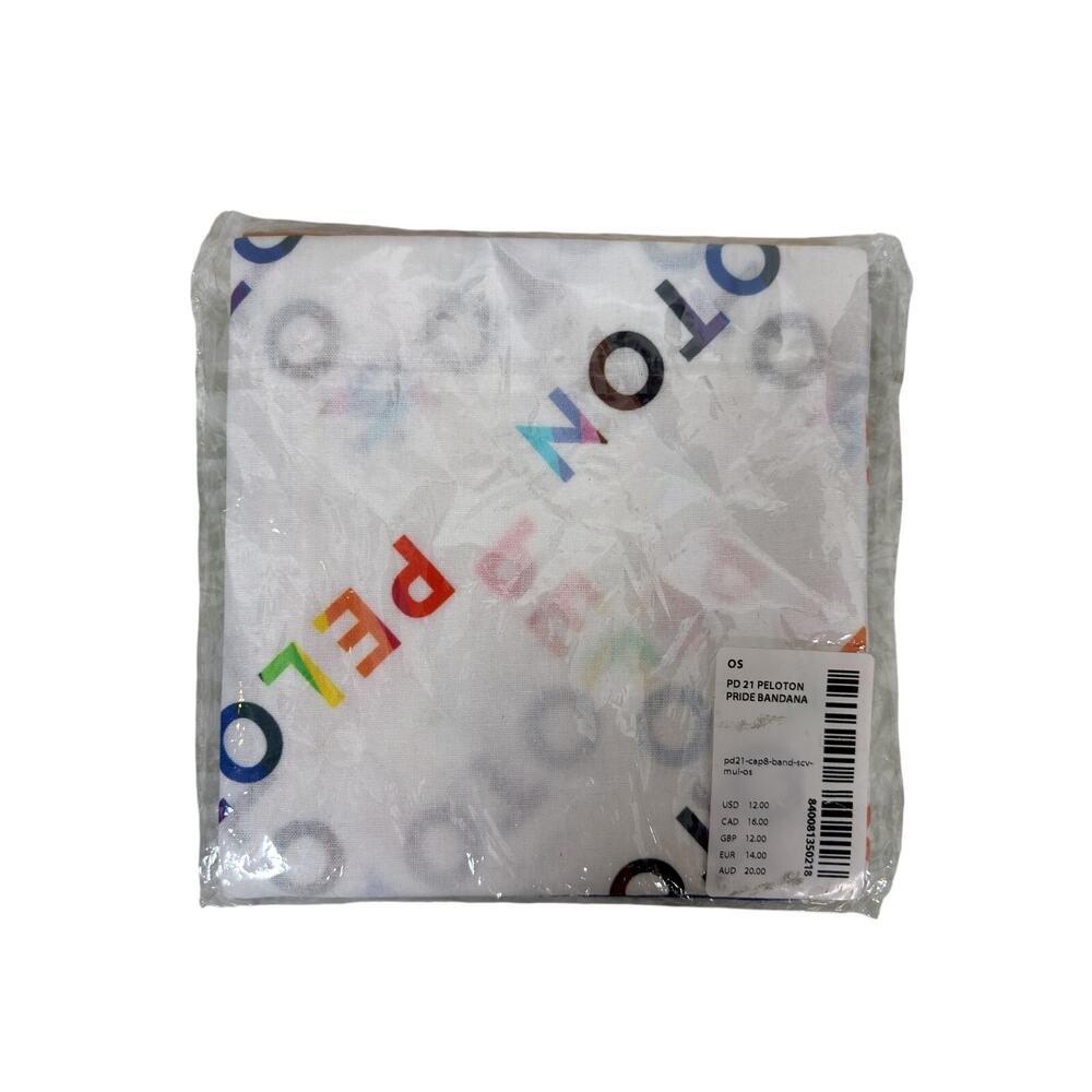 Peloton Bandana Unisex One Size Rainbow Multicolor Pride 2021 Set of 2 NWT